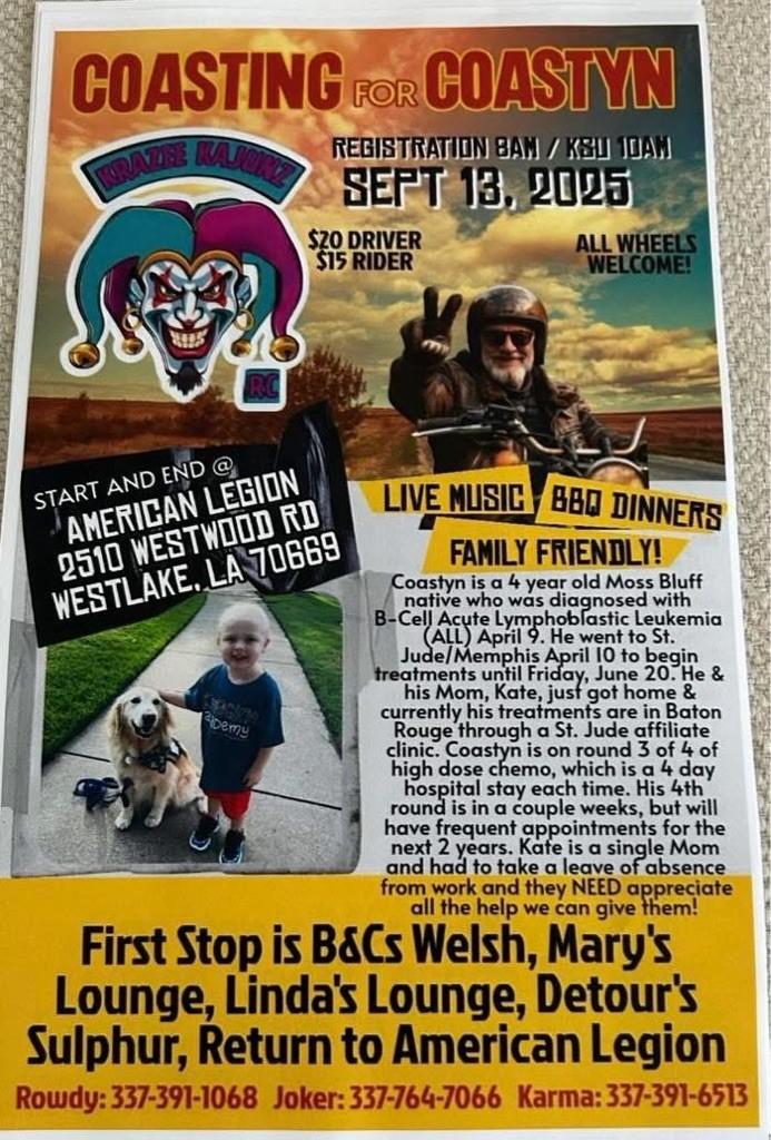 Coasting for Coastyn Poker Run & Benefit